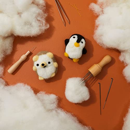 Bright Creations Wool Stuffing - 16 Oz Natural White - Wool Fiber Filling for Crafts, Needle Felting & Stuffed Animals