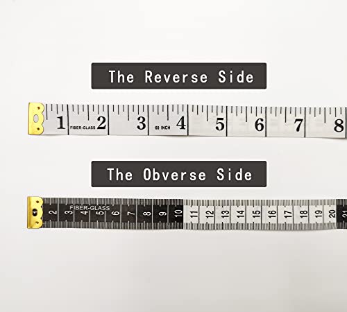 3 Pack Soft Measuring Tape for Body ,Double Scale Fabric Craft Tape Measure Sewing Tailor Cloth Flexible Ruler for Weight Loss 60 inch/150cm,White