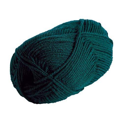 Knit Picks Brava Green Worsted Weight Smooth Acrylic Yarn for Crochet | 100g of soft knitting yarn in Hunter color, machine washable. - color: Hunter