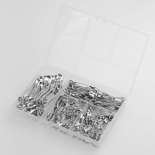 160 Pcs Curved Safety Pins for Quilting Basting Pins 28mm 32mm 38mm 54mm | 160 Pcs Curved Safety Pins for Quilting Basting Pins 28mm 32mm 38mm 54mm Assorted Sizes Stainless Steel Quilting Pins - size: 1.1-2.1 inch