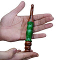 Emporium Crafts Wooden Crochet Hooks Green Resin epoxy & Wood Mix Crochet Hooks Ergonomic Soft Handle Needles Knit Weave Craft Yarn Different Size, Crochet Hooks (8.00 mm) - color: 8.00 mm