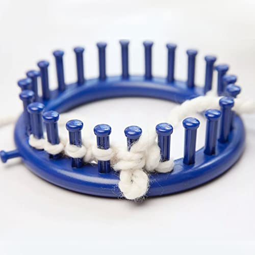JAPCHET 2 Pack Round Knitting Looms Set, Set of 5 Plastic Knitting Loom Kit with 2 Hook, 4 Needle, Loom Knit Starter Kit for Beginners