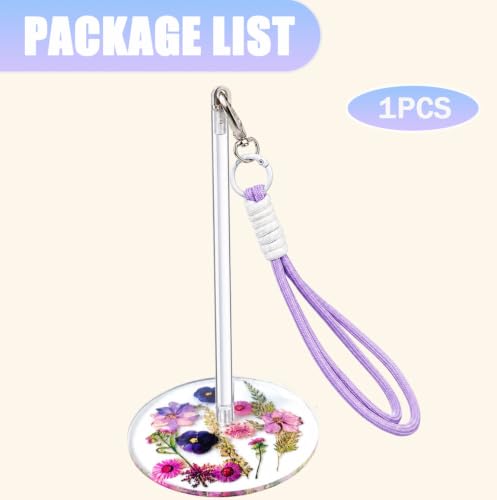 Flower Acrylic Wrist Yarn Holder for Crocheting and Knitting, Detachable Yarn Spinner with 360° Rotation, Acrylic Disc & Rod & Wrist Strap, Portable Tangle-Free Crochet and Knitting Accessory