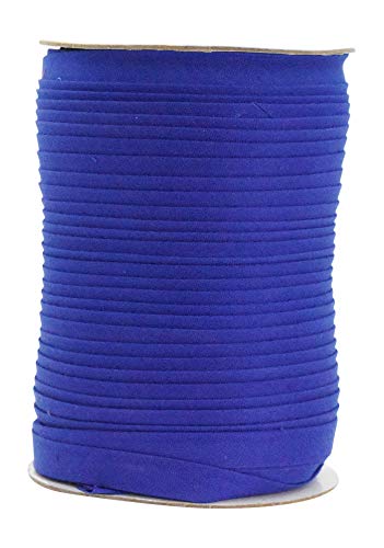 Mandala Crafts 55 Yds 1/2 Inch Blue Double Fold Bias Tape for Sewing | Machine Washable Binding Tape for Quilting, Hemming, Seams, Fabric Piping, All Fabrics & Denim, Indoor & Outdoor - color: Blue, size: 1/2 Inch 55 Yards