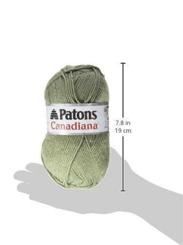 Patons Canadiana Yarn - Solids, Medium Green Tea - color: Medium Green Tea, size: 3.5 oz, 205 yds