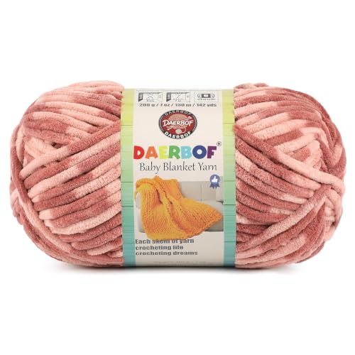 #6 Super Bulky Blanket Yarn for Crocheting - Chunky Chenille Yarn | 1 Skeins(Each 7.05oz/200g, 142yds/130m), Soft Plush Thick Yarn for Knitting Crocheting Quick Blankets Amigurumi Projects - color: Pottery