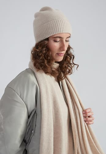Cashmere Knitted Scarf for Women by Style Republic - color: Sand