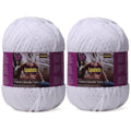 Baby Blanket Yarn for Crocheting - 2 Pack of 200g/7oz Chunky Chenille Yarn for Knitting Blankets Amigurumi - #6 Super Bulky - 348 Yards Soft Thick Plush Yarns (2, White) - color: White