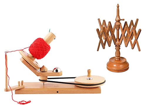GALAXY INDIACRAFT Hand Operated Yarn Ball Winder | Swift, Yarn, Wool, and String Holder| Knitting & Crochet Accessories - color: Swift Winder Beechwood