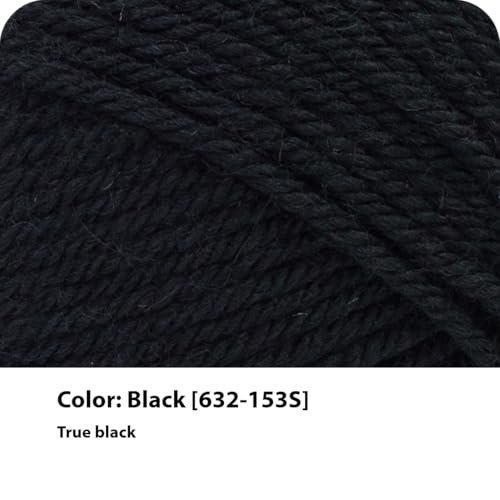 Lion Brand Yarn, Wool-Ease Recycled Crochet Yarn, Black, 3 Pack | Recycled Worsted Weight Wool Acrylic Blend Knit & Crochet Fiber for Warm Blankets, Cozy Sweaters, Fall & Winter Hats - color: Black, size: 3 Pack