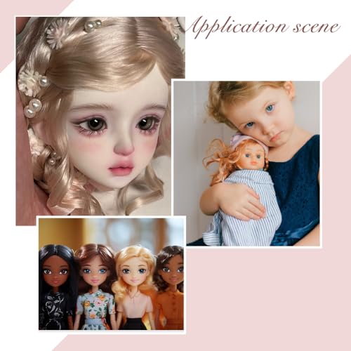 DICOSMETIC 5Pcs Doll Wig Doll Hair 15.5cm Straight Short Doll Hair High Temperature Fiber Doll Hair Wefts Doll Making Kits Doll Hair Extensions Brown Faux Hair Replacement for Doll Hair Crafts - color: Brown