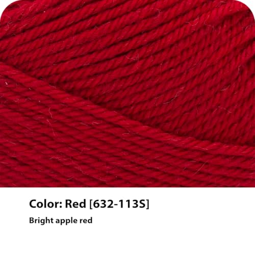 Lion Brand Yarn, Wool-Ease Recycled Crochet Yarn, Red, 1 Pack | Recycled Worsted Weight Wool Acrylic Blend Knit & Crochet Fiber for Warm Blankets, Cozy Sweaters, Fall & Winter Hats - color: Red, size: 1 Pack