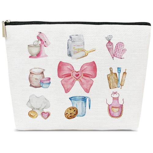 Funny Baking Makeup Bag, Cooking Cosmetic Pouch for Purse | Kitchen Theme Gifts for Baker Women, Cooks, Pastry Chefs - color: multicolor0201
