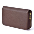 Fountain Pen Leather Pen Case 10 Divided Slots, Rollerball Pen Holder Handmade Display Organizer Zippered Pouch - color: Coffee