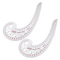 DIY Sewing Ruler, 2PCS/Set Comma-Shaped Curve Ruler, French Curve Ruler for Pattern Making, Drafting Clothes Sleeves for Beginner Tailor Designers Teaching