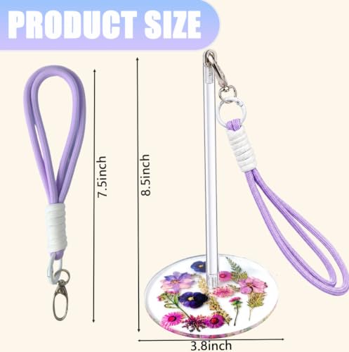 Flower Acrylic Wrist Yarn Holder for Crocheting and Knitting, Detachable Yarn Spinner with 360° Rotation, Acrylic Disc & Rod & Wrist Strap, Portable Tangle-Free Crochet and Knitting Accessory
