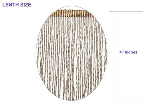 10 Yards of 4" Long Chainette Fringe Thread Yarn Tassel Trim Braid Fringe for Crafts Sewing and Decor-Cocoa Light Brown - color: Cocoa Light Brown, size: Value 10 Yards