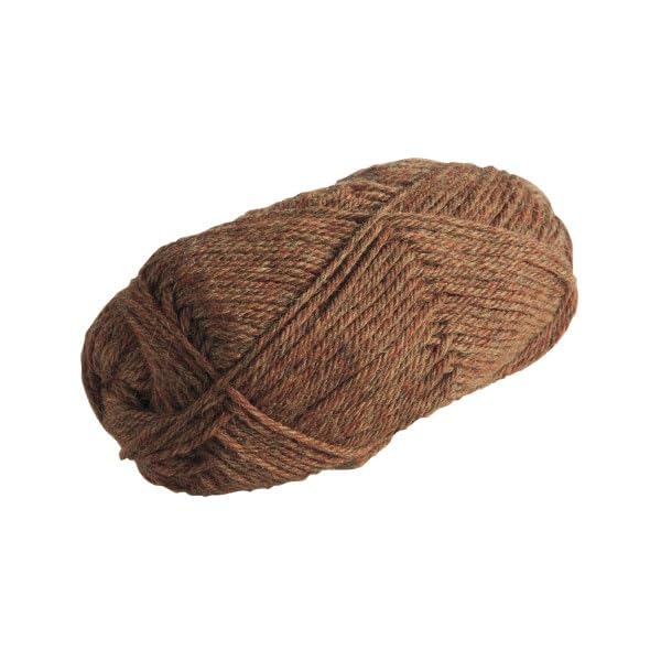Knit Picks Wool of the Andes Brown 100% Wool Yarn Pack for Knitting | 10 skeins (500g total) of soft worsted weight crocheting yarn in Amber color, good for felting. - color: Amber