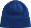 100% Cotton Beanie Hat Winter Hats Women Men Warm Knit Beanies | Double Layer Warmth ,Ultra-Soft Itch-Free Pure Cotton Knitted, Cuffed & Uncuffed Fisherman Slouchy Skull Cap for Womens Mens - color: 1pcs Blue