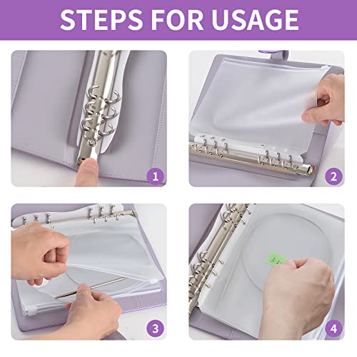 Knitting Needle Case Set Circular Knitting Needle Case Knitting Needle Storage 1 pcs Macaron Cover 10 pcs Binder Pockets 48 pcs Label Paper for Collecting Sorting