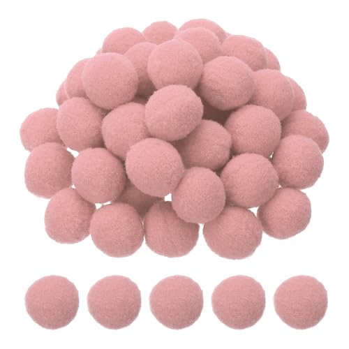 PATIKIL 1inch Pom Poms for Crafts, 500pcs Small Pompoms for Crafts Mini Puff Balls Bulk High Elasticity Fuzzy Balls for Hats Christmas Art DIY, Dark Pink - color: Dark Pink, size: 1inch