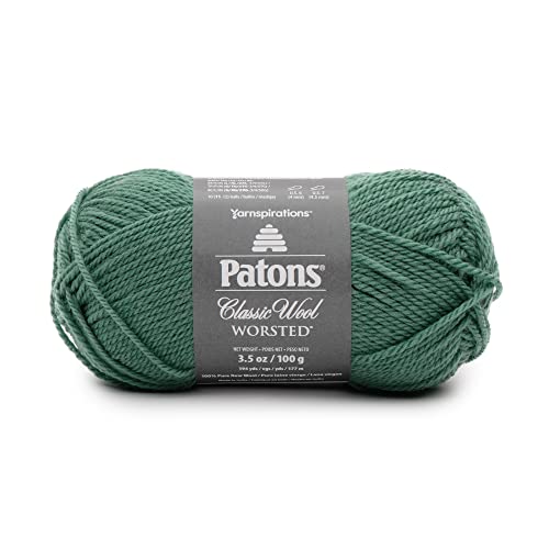 Patons Classic Wool Rich Grass Yarn - 5 Pack of 3.5oz/100g - Wool - 4 Medium - 210 Yards - Knitting/Crochet - color: Rich Grass, size: 5 Pack