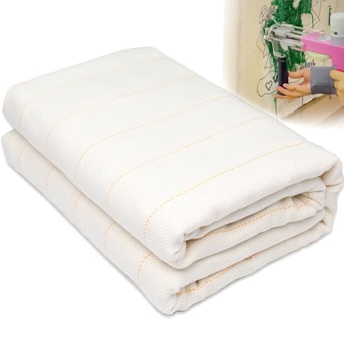 78 x 78 Inches Premium Primary Tufting Cloth with Marked Lines, Monk Cloth for Rug-Punch, DIY Punch Needle Carpet Making Supplies - size: 78 x 78 inch