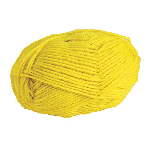 Knit Picks Wool of the Andes Yellow 100% Wool Yarn Pack for Knitting | 10 skeins (500g total) of soft worsted weight crocheting yarn in Buttercup color, good for felting. - color: Buttercup