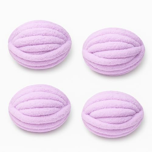 Chunky Yarn No7 Thick Yarn, 250 Grams (Lavender, Pack of 4) - color: Lavender