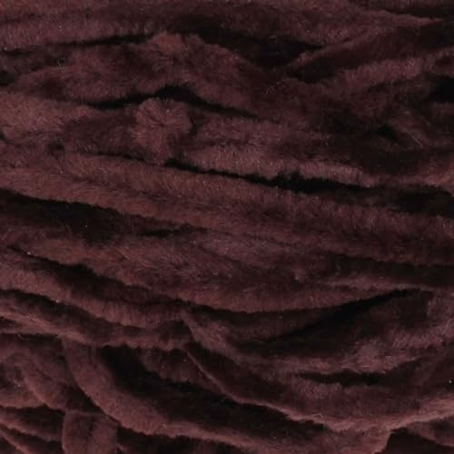 JubileeYarn Chenille Yarn - 100g/Cake Worsted Polyester - Molasses - 1 Cake - color: 030 Molasses, size: 1 Unit