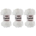 Makromecity Eyelash Yarn – Fuzzy Fun Fur Yarn, 3.53 Oz (100g) 150 yd (140m), Weight 3 Light, Premium Polyester Novelty Feather Yarn for Scarves, Amigurumi, Plush Toys & Craft (Ecru, 3 Skeins) - color: Ecru, size: 3 Skeins
