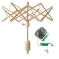 Knit Picks Yarn Winding Bundle - Yarn Ball Winder (Green) and Birch Wooden Yarn Swift