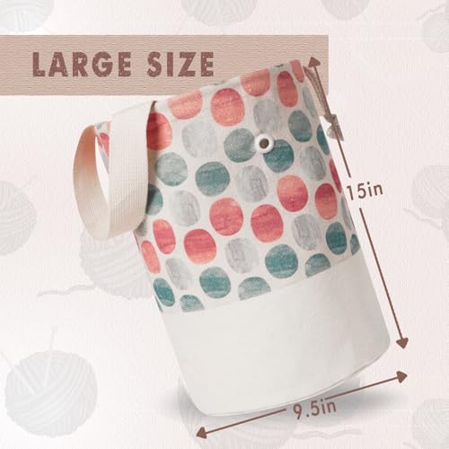 TOGETRUE Yarn Bag, Knitting Crochet Bag, Portable Yarn Storage Bags Organizer for Crocheting Project, Store Skein Ball, Short Knitting Needle (Large, Point Shape) - color: Point Shape, size: Large