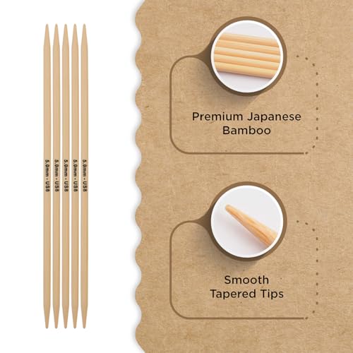 Knitter’s Pride Bamboo Luxe Double-Point Needle 8""(20cm) - US 8(5mm) - size: 5.00mm