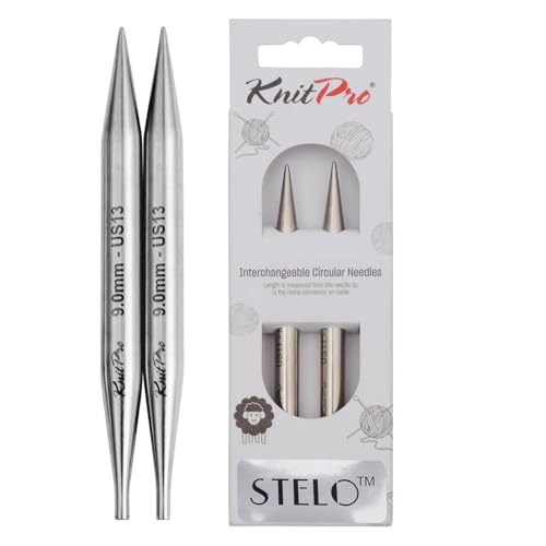 KnitPro Stelo Lace Interchangeable Tips 4" (10cm) | US Size 13 (9mm) - size: US Size 13 (9mm)