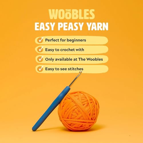 The Woobles Crochet Kit for Beginners (Felix the Fox) | As seen on Shark Tank, Kit includes: Easy Peasy Yarn, pre-started piece, hook, safety eyes, stuffing, video tutorials - color: Felix The Fox