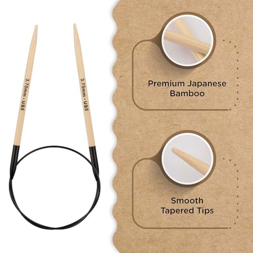 Knitter’s Pride Bamboo Luxe Fixed Circular Needle 24""(60cm) - US 5(3.75mm) - size: 3.75mm