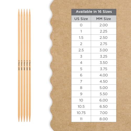 Knitter’s Pride Bamboo Luxe Double-Point Needle 8""(20cm) - US 5(3.75mm) - size: 3.75mm
