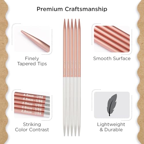 Knitter’s Pride Rosemist Double-Point Needle 8""(20cm) - US 6(4mm) - size: 4.00mm