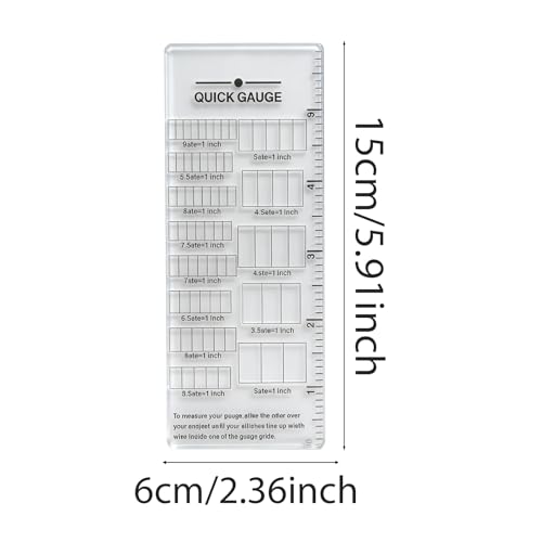 Quick Gauge Ruler for Knitting and Crochet - Accurate Tool for Measuring Stitches and Rows, No More Tedious Counting (Single Pack) - color: Single Pack