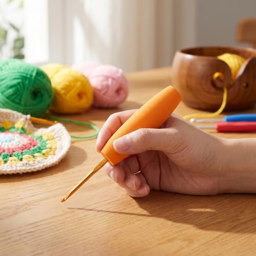 15Pcs EVA Crochet Hook Grip Sleeves Anti Slip Handle Covers for Knitting Crochet Craft Home Travel Use