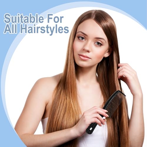 Disposable Combs in Bulk Widen Combs Hair Combs Black (8 IN, Count, 50) | Sturdy Individually Wrapped Women and Men, Long Handle Fine Combs for Homeless, Hotel,Shelter, Nursing Home,Charity Church