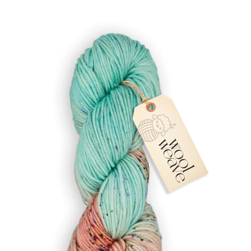 Woolweave Worsted Weight Yarn - 100% Extrafine Merino Wool Yarn for Knitting & Crocheting - Hand Dyed, Ultra-Soft & Warm - 100g Skein, 180 Yards - Machine Washable - color: Bonnie Blooms