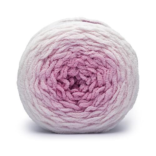 Bernat Blanket Perfect Phasing Soft Crochet Yarn, Petal 2-Pack | #6 Super Bulky Yarn, 100% Polyester, Soft Crochet Yarn for Blankets, Knitting & DIY Crafts, 220yds, 300g/10.56oz per skein - color: Petal, style: Blanket Perfect Phasing