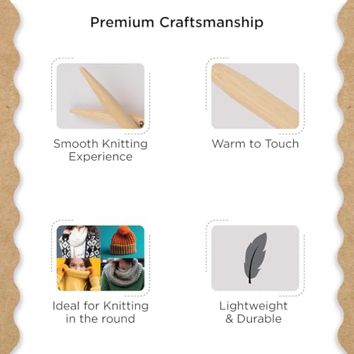 Knitter’s Pride Bamboo Luxe Fixed Circular Needle 32""(80cm) - US 8(5mm) - size: 5.00mm