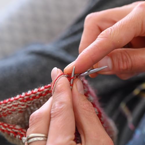 uxcell 6Pcs Size US 8 (5mm) Double-Pointed Flexible Knitting Needles 9 Inch(23mm) Stainless Steel Needle for Handmade Projects DIY Knitting - size: Size US 8 (5mm)