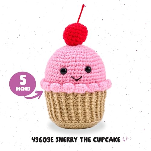 Bucilla Complete Crochet Kit, Sherry the Cupcake, 5" - color: Sherry the Cupcake