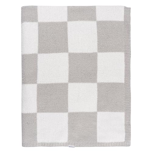 Gerber Unisex Baby Cozy Soft Silky Mink Checkerboard Grid Blanket, Tan Check, One Size - color: Tan Check