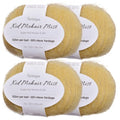 Kid-Silk Mohair Yarn, Lace Weight, 4 Balls 100g, 1420 yds | Yarnique Fine Lace Yarn | Smooth Knitting & Crochet | Light Fabric (12 Golden Honey) - color: 12 Golden Honey