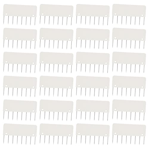 LAMXD 8 Pins Knit Blocking Pins Kit,Knit Blocking Combs – 24 Combs for Blocking Knitting, Crochet, Lace or Needlework Projects – for use with Blocking Mats for Knitting Mat - size: 24Pcs 8-Pins Blocking Combs